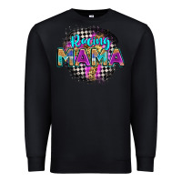 Black racing mama Premium Sweatshirt - Zillion Design Studio