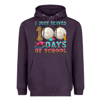 Plum i just served 100 days of school volleyball Heavyweight Hoodie - Zillion Design Studio