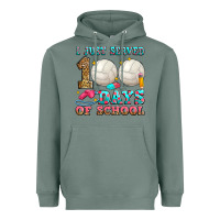 Sage i just served 100 days of school volleyball Heavyweight Hoodie - Zillion Design Studio
