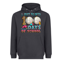 Smoke i just served 100 days of school volleyball Heavyweight Hoodie - Zillion Design Studio