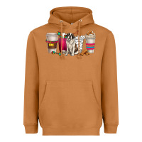Meerkat st. bernard dog coffee cups Heavyweight Hoodie - texasbilliewilder