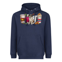 Navy st. bernard dog coffee cups Heavyweight Hoodie - texasbilliewilder