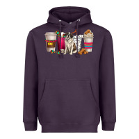 Plum st. bernard dog coffee cups Heavyweight Hoodie - texasbilliewilder