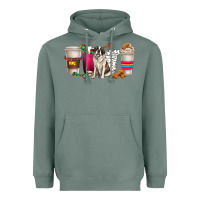 Sage st. bernard dog coffee cups Heavyweight Hoodie - texasbilliewilder