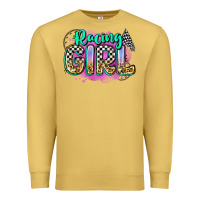 Antique Gold racing girl Premium Sweatshirt - Zillion Design Studio