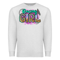 Oatmeal Heather racing girl Premium Sweatshirt - Zillion Design Studio
