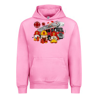 Fuchsia Pink fire truck gnomes Urban Hoodie - Artiststas