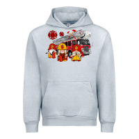 Heather Grey fire truck gnomes Urban Hoodie - Artiststas