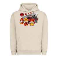 Pigment French Oak fire truck gnomes Urban Hoodie - Artiststas