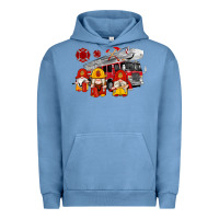 Pigment Pebble Blue fire truck gnomes Urban Hoodie - Artiststas