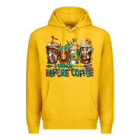 Lemon moody before coffee longhaired cow coffee Premium Hoodie - Jasminsmagicworld