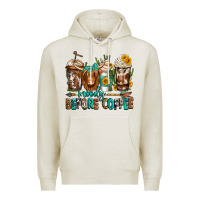 Moody Before Coffee Longhaired Cow Coffee Premium Hoodie | Teevron