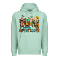 Seafoam moody before coffee longhaired cow coffee Premium Hoodie - Jasminsmagicworld