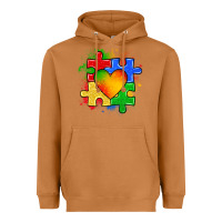 Meerkat autism puzzle pieces heart Heavyweight Hoodie - Zillion Design Studio