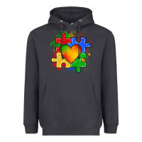 Smoke autism puzzle pieces heart Heavyweight Hoodie - Zillion Design Studio