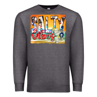 Charcoal Heather salty vibes Premium Sweatshirt - texasbilliewilder