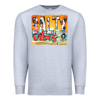Heather Grey salty vibes Premium Sweatshirt - texasbilliewilder