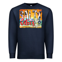 Navy salty vibes Premium Sweatshirt - texasbilliewilder