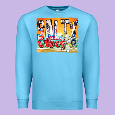 Salty Vibes Premium Sweatshirt Designed By Texasbilliewilder