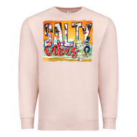 Pale Pink salty vibes Premium Sweatshirt - texasbilliewilder