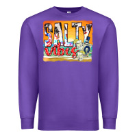 Purple salty vibes Premium Sweatshirt - texasbilliewilder
