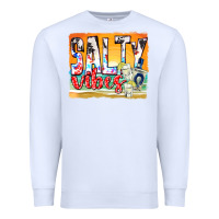 White salty vibes Premium Sweatshirt - texasbilliewilder