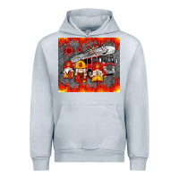 Heather Grey fire truck gnomes Urban Hoodie - Artiststas