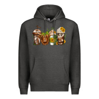 Charcoal Heather longhaired cow coffee Premium Hoodie - Jasminsmagicworld