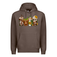 Coffee longhaired cow coffee Premium Hoodie - Jasminsmagicworld