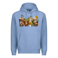 Colony Blue longhaired cow coffee Premium Hoodie - Jasminsmagicworld