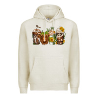 Oatmeal Heather longhaired cow coffee Premium Hoodie - Jasminsmagicworld