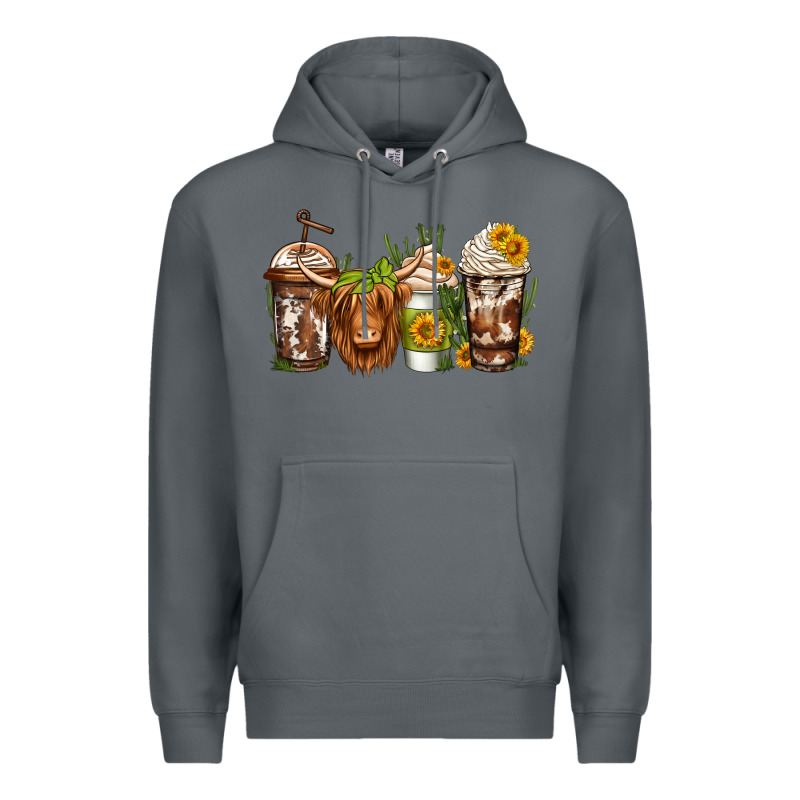 Longhaired Cow Coffee Premium Hoodie by Jasminsmagicworld | Teevron