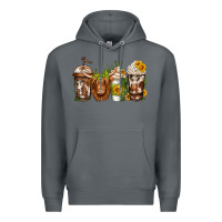 Rock longhaired cow coffee Premium Hoodie - Jasminsmagicworld