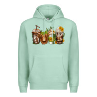 Seafoam longhaired cow coffee Premium Hoodie - Jasminsmagicworld