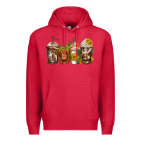 Cardinal longhaired cow coffee Premium Hoodie - Jasminsmagicworld
