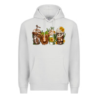 Dove Grey longhaired cow coffee Premium Hoodie - Jasminsmagicworld