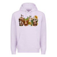 Lilac longhaired cow coffee Premium Hoodie - Jasminsmagicworld