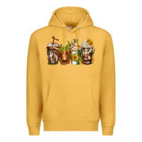 Mustard longhaired cow coffee Premium Hoodie - Jasminsmagicworld