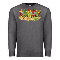Charcoal Heather sassy beach Premium Sweatshirt - texasbilliewilder