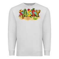 Dove Grey sassy beach Premium Sweatshirt - texasbilliewilder