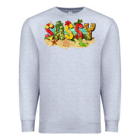 Heather Grey sassy beach Premium Sweatshirt - texasbilliewilder