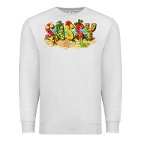Oatmeal Heather sassy beach Premium Sweatshirt - texasbilliewilder
