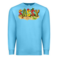 Ocean Blue sassy beach Premium Sweatshirt - texasbilliewilder