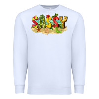 White sassy beach Premium Sweatshirt - texasbilliewilder