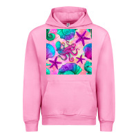 Fuchsia Pink summer beach seamless pattern Urban Hoodie - BundleAndBundleShop