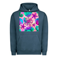 Pigment Midnight Navy summer beach seamless pattern Urban Hoodie - BundleAndBundleShop