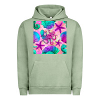 Pigment Oil Green summer beach seamless pattern Urban Hoodie - BundleAndBundleShop