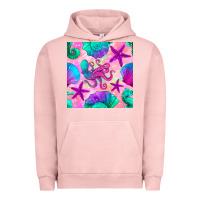Pigment Salmon summer beach seamless pattern Urban Hoodie - BundleAndBundleShop