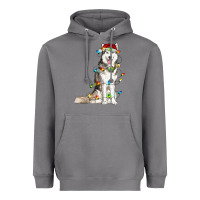 Storm Husky Christmas Lights Heavyweight Hoodie - RanaPortraitStore