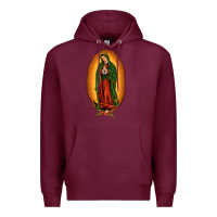 Burgundy our lady of Guadalupe Premium Hoodie - JahusDesignShop